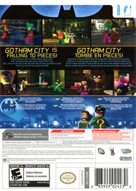 LEGO Batman- The Videogame box cover back